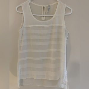 Milla Sandrine Tiered Sleeveless White Blouse